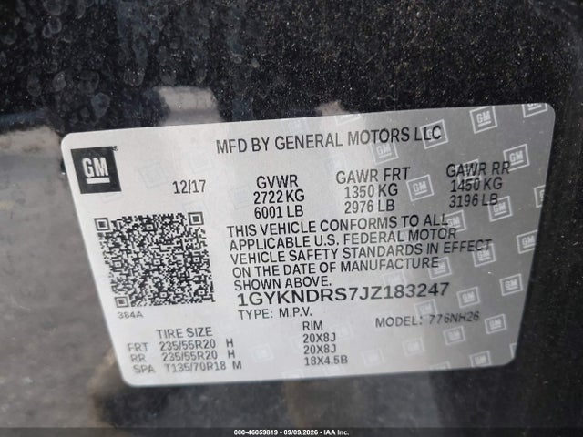Aukcja sprzedaży 2018 Cadillac Xt5 Luxury, vin: 1GYKNDRS7JZ183247, numer aukcji: 46059819