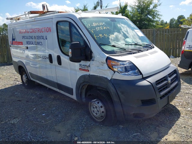 46060089 :رقم المزاد ، 3C6TRVAG2HE508704 vin ، 2017 Ram Promaster 1500 Low Roof 136 Wb مزاد بيع