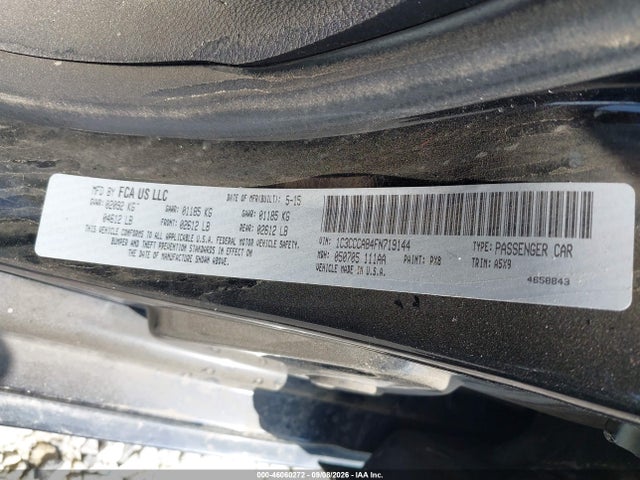 Aukcja sprzedaży 2015 Chrysler 200 Limited, vin: 1C3CCCAB4FN719144, numer aukcji: 46060272