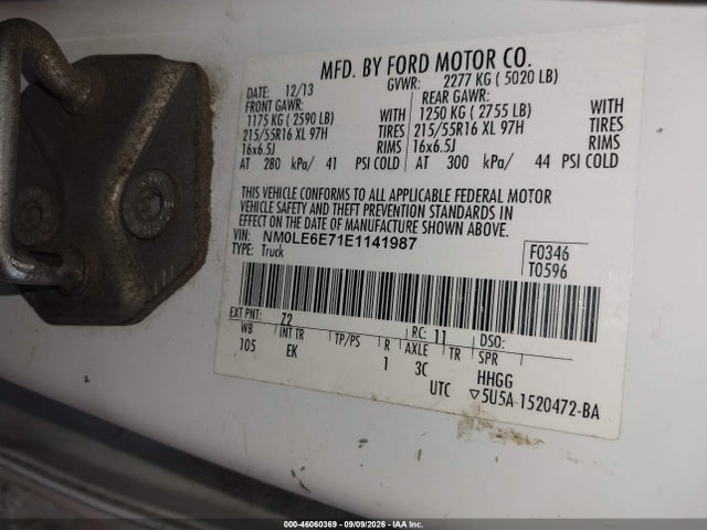 Ford Transit Connect Xl 2014 NM0LE6E71E1141987 Image 9