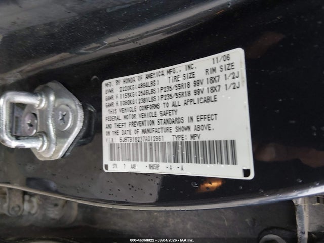 Продажа на аукционе авто 2007 Acura Rdx, vin: 5J8TB18237A012961, номер лота: 46060822