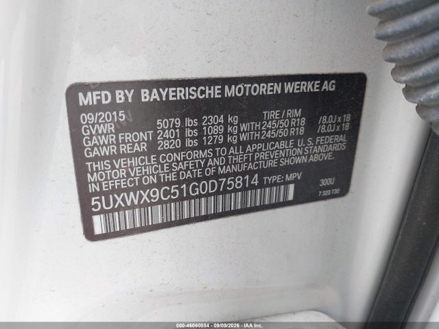 5UXWX9C51G0D75814 BMW X3 Xdrive28i