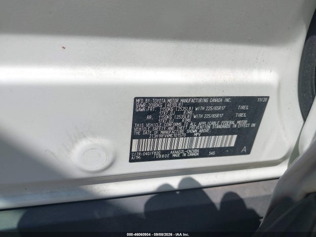 Продаж на аукціоні авто 2021 Toyota Rav4 Le, vin: 2T3H1RFV4MC101570, номер лоту: 46060904