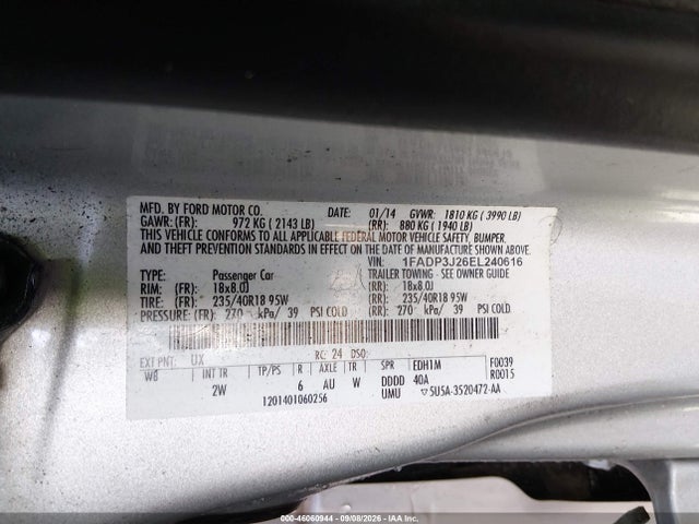 Продажа на аукционе авто 2014 Ford Focus Titanium, vin: 1FADP3J26EL240616, номер лота: 46060944