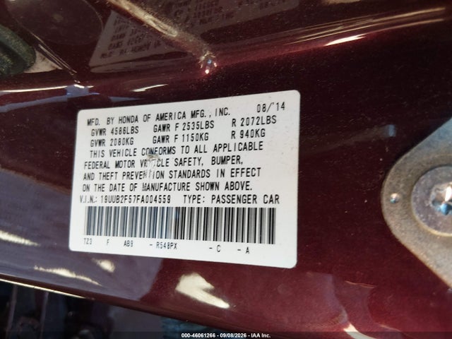 2015 Acura Tlx V6 Tech მანქანა იყიდება აუქციონზე, vin: 19UUB2F57FA004559, აუქციონის ნომერი: 46061266