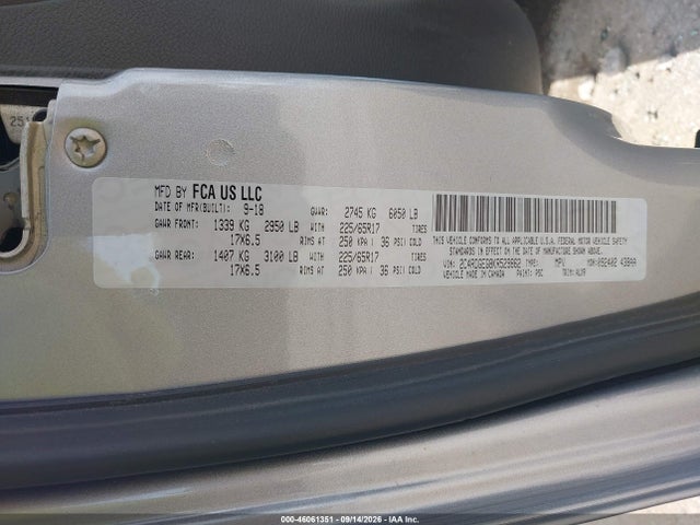 Aukcja sprzedaży 2019 Dodge Grand Caravan Gt, vin: 2C4RDGEG8KR529862, numer aukcji: 46061351