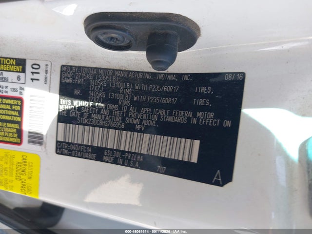 Toyota Sienna Le 8 Passenger 2017 5TDKZ3DC8HS766958 Image 9