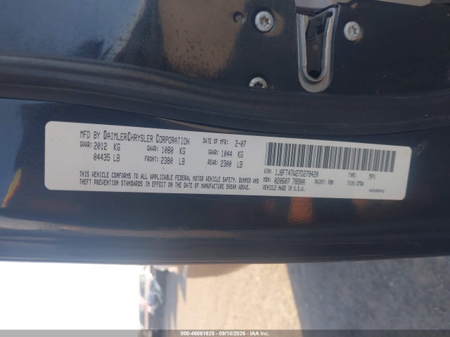 2007 Jeep Compass Sport მანქანა იყიდება აუქციონზე, vin: 1J8FT47W27D279420, აუქციონის ნომერი: 46061625