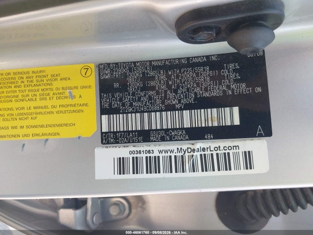 Продаж на аукціоні авто 2009 Lexus Rx 350, vin: 2T2GK31U49C068876, номер лоту: 46061760