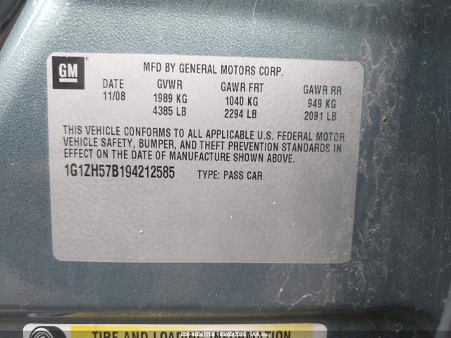 Продаж на аукціоні авто 2009 Chevrolet Malibu Lt, vin: 1G1ZH57B194212585, номер лоту: 46061786