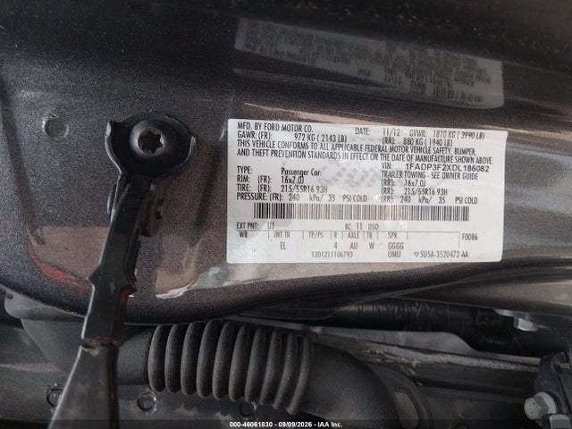 Продаж на аукціоні авто 2013 Ford Focus Se, vin: 1FADP3F2XDL186082, номер лоту: 46061830