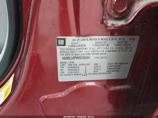 Aukcja sprzedaży 2008 Saturn Vue 4-cyl Xe, vin: 3GSCL33P08S729297, numer aukcji: 46061863