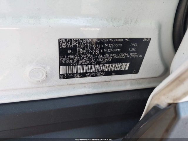 Продаж на аукціоні авто 2022 Toyota Rav4 Adventure, vin: 2T3J1RFV4NW281523, номер лоту: 46061974
