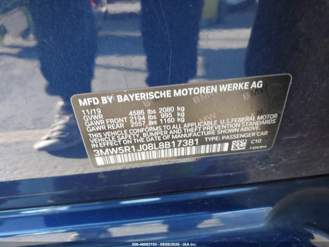 BMW 330I 2020 3MW5R1J08L8B17381 Image 9