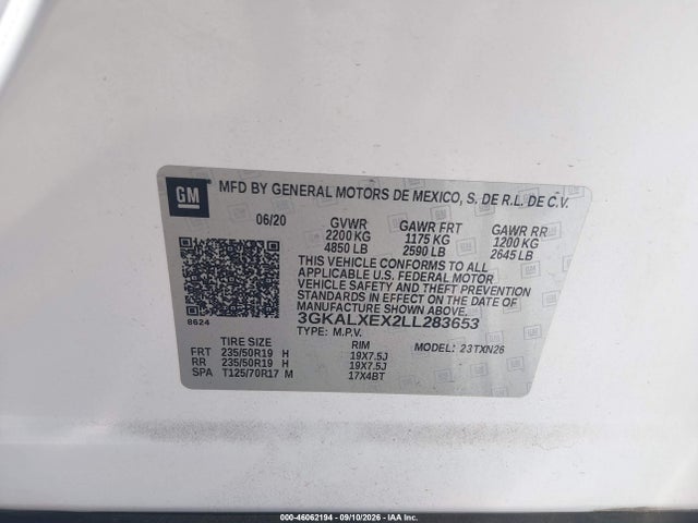 Продаж на аукціоні авто 2020 Gmc Terrain Awd Denali, vin: 3GKALXEX2LL283653, номер лоту: 46062194