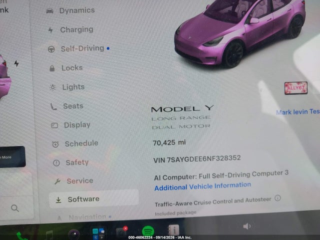 Aukcja sprzedaży 2022 Tesla Model Y Long Range Dual Motor All-wheel Drive, vin: 7SAYGDEE6NF328352, numer aukcji: 46062224