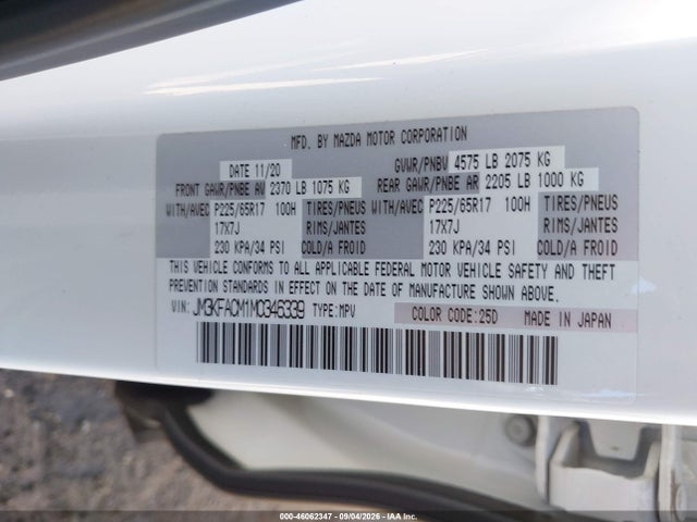 Mazda Cx-5 Touring 2021 JM3KFACM1M0346339 Image 9