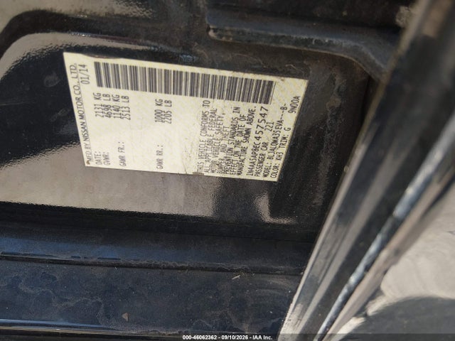 Nissan Maxima 3.5 S/3.5 Sv 2014 1N4AA5AP8EC457547 Image 9