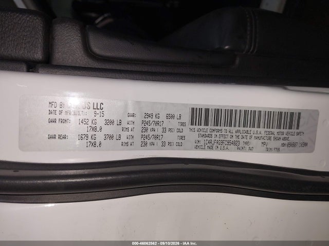 Aukcja sprzedaży 2015 Jeep Grand Cherokee Laredo, vin: 1C4RJFAG9FC954823, numer aukcji: 46062562