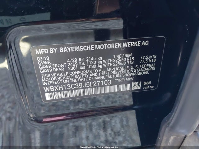 Продажа на аукционе авто 2018 Bmw X1 Xdrive28i, vin: WBXHT3C39J5L27103, номер лота: 46062593