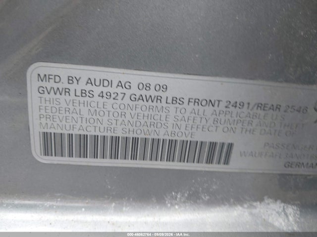 2010 Audi A4 2.0t Premium მანქანა იყიდება აუქციონზე, vin: WAUFFAFL3AN016971, აუქციონის ნომერი: 46062764