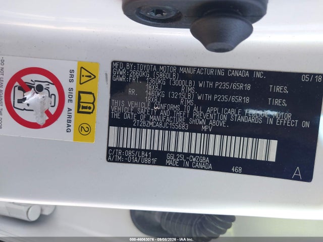 2018 Lexus Rx 350 მანქანა იყიდება აუქციონზე, vin: 2T2BZMCA8JC155683, აუქციონის ნომერი: 46063076