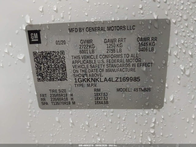 Продаж на аукціоні авто 2020 Gmc Acadia Fwd Sle, vin: 1GKKNKLA4LZ169985, номер лоту: 46063219