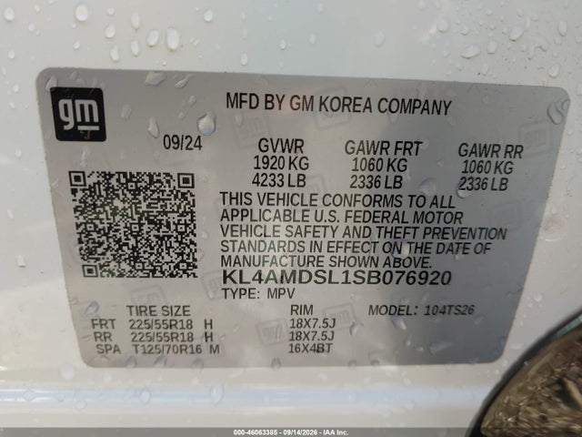 Продажа на аукционе авто 2025 Buick Encore Gx Sport Touring Fwd, vin: KL4AMDSL1SB076920, номер лота: 46063385