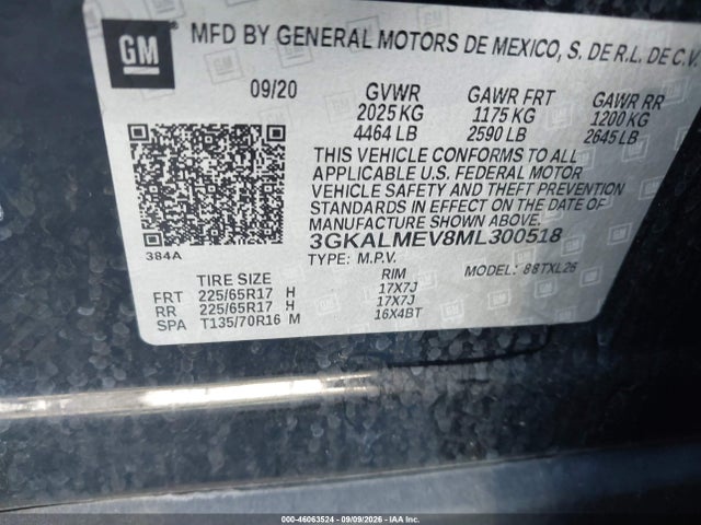 Продажа на аукционе авто 2021 Gmc Terrain Fwd Sle, vin: 3GKALMEV8ML300518, номер лота: 46063524
