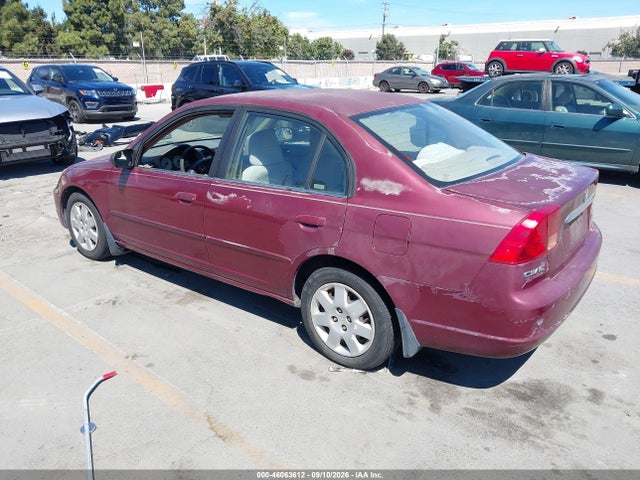 46063612 :رقم المزاد ، 1HGES15542L076396 vin ، 2002 Honda Civic Lx مزاد بيع