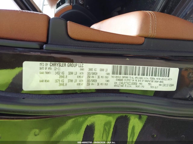 Aukcja sprzedaży 2012 Jeep Grand Cherokee Overland, vin: 1C4RJFCTXCC183858, numer aukcji: 46063780