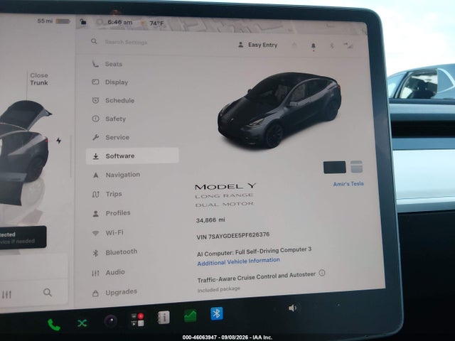 Продаж на аукціоні авто 2023 Tesla Model Y Awd/long Range Dual Motor All-wheel Drive, vin: 7SAYGDEE5PF626376, номер лоту: 46063947
