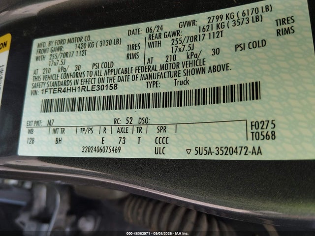 Продажа на аукционе авто 2024 Ford Ranger Xlt, vin: 1FTER4HH1RLE30158, номер лота: 46063971