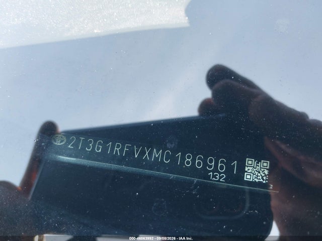 Продажа на аукционе авто 2021 Toyota Rav4 Le, vin: 2T3G1RFVXMC186961, номер лота: 46063992