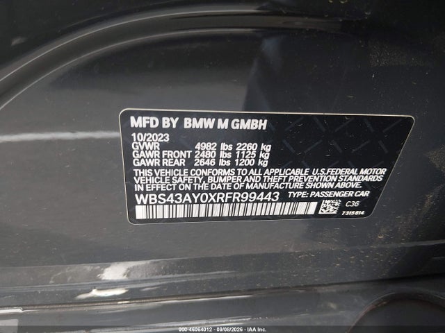 BMW M3 Competition Xdrive 2024 WBS43AY0XRFR99443 Image 9