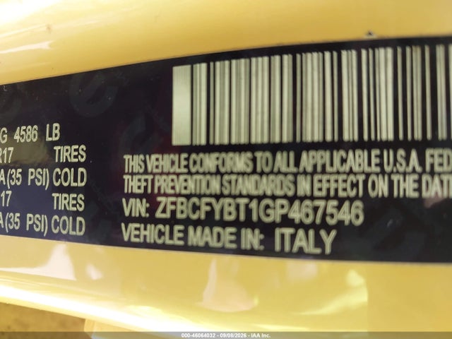 Продаж на аукціоні авто 2016 Fiat 500x Easy, vin: ZFBCFYBT1GP467546, номер лоту: 46064032