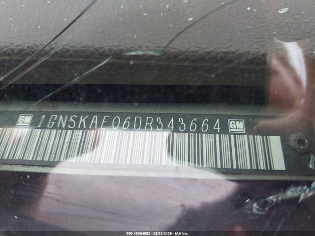 46064092 :رقم المزاد ، 1GNSKAE06DR343664 vin ، 2013 Chevrolet Tahoe Ls مزاد بيع