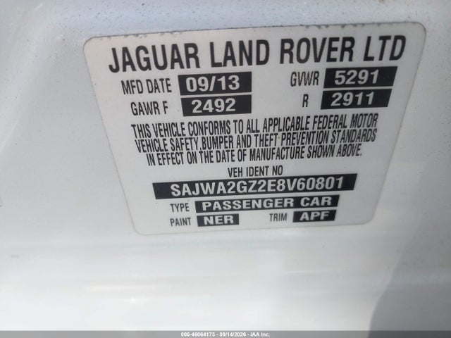 Продажа на аукционе авто 2014 Jaguar Xj Xjl Portfolio, vin: SAJWA2GZ2E8V60801, номер лота: 46064173