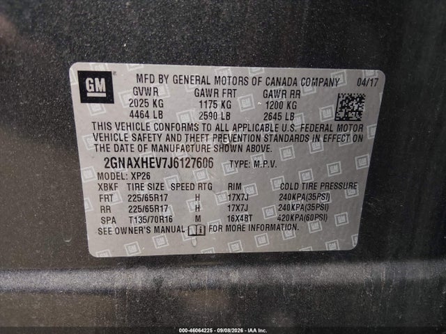 Chevrolet EQUINOX LS 2018 2GNAXHEV7J6127606 Image 9