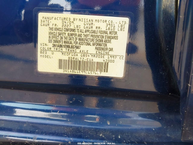Aukcja sprzedaży 2009 Nissan Sentra 2.0s, vin: 3N1AB61E99L657667, numer aukcji: 46064394