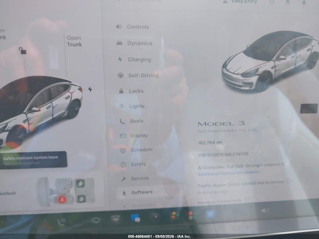 Продаж на аукціоні авто 2020 Tesla Model 3 Standard Range Plus Rear-wheel Drive/standard Range Rear-wheel Drive, vin: 5YJ3E1EA6LF741118, номер лоту: 46064481