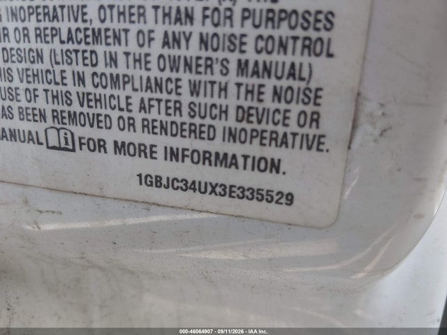 Продаж на аукціоні авто 2003 Chevrolet Silverado 3500 Chassis, vin: 1GBJC34UX3E335529, номер лоту: 46064907