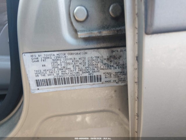 Продаж на аукціоні авто 2002 Toyota Rav4, vin: JTEGH20V720063027, номер лоту: 46064956