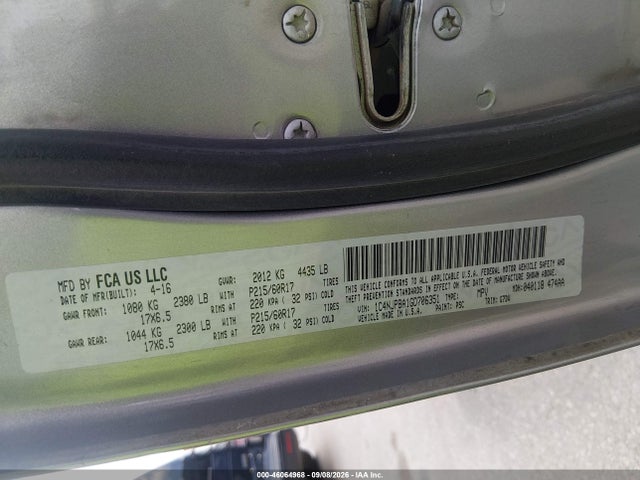 Aukcja sprzedaży 2016 Jeep Patriot Sport Se, vin: 1C4NJPBA1GD706351, numer aukcji: 46064968