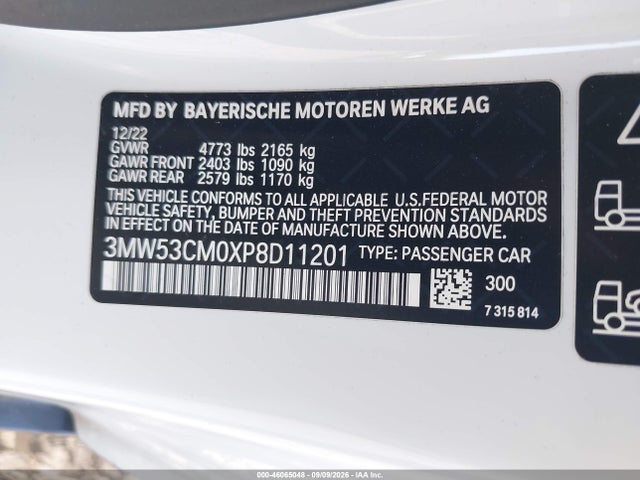 Продаж на аукціоні авто 2023 Bmw M240 I Xdrive, vin: 3MW53CM0XP8D11201, номер лоту: 46065048