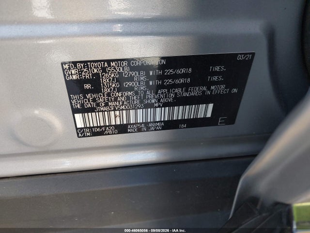 Aukcja sprzedaży 2021 Toyota Rav4 Prime Se, vin: JTMAB3FV5MD031293, numer aukcji: 46065056