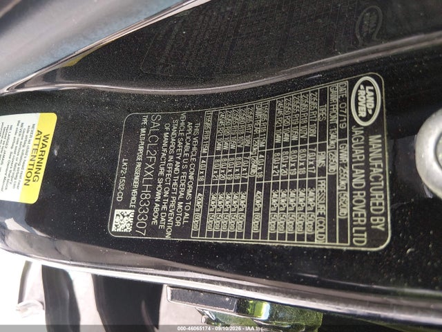 Продаж на аукціоні авто 2020 Land Rover Discovery Sport R-dynamic Se, vin: SALCL2FXXLH833307, номер лоту: 46065174