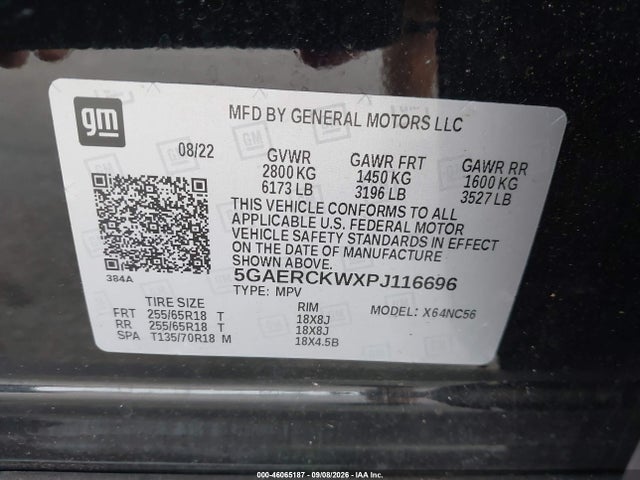 Продаж на аукціоні авто 2023 Buick Enclave Premium Fwd, vin: 5GAERCKWXPJ116696, номер лоту: 46065187