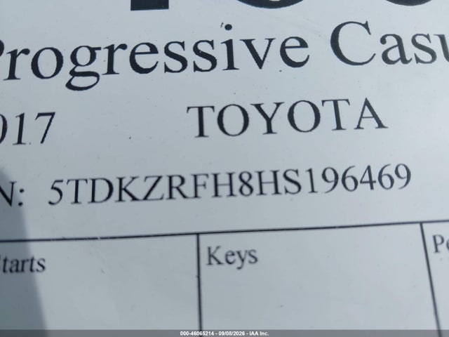 Продажа на аукционе авто 2017 Toyota Highlander Xle, vin: 5TDKZRFH8HS196469, номер лота: 46065214