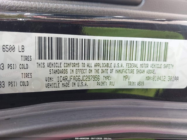 Продажа на аукционе авто 2018 Jeep Grand Cherokee Laredo E 4x4, vin: 1C4RJFAG6JC297956, номер лота: 46065266